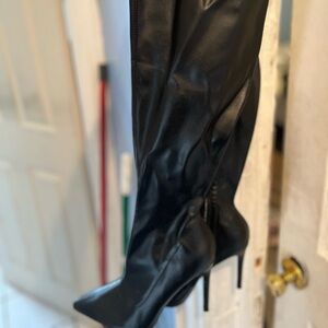 Tall sexy leather boots Size 11
